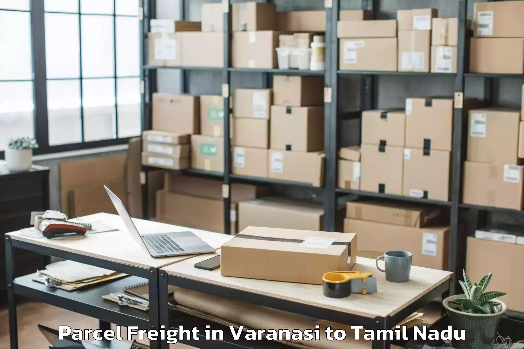 Top Varanasi to Elur Parcel Freight Available